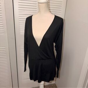Ann Taylor LOFT Black Cross Body Jumpsuit Size M (B1P40)